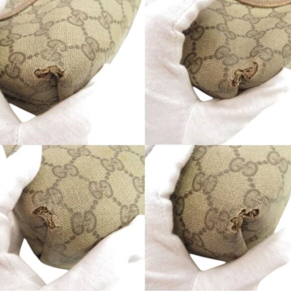 185242BR (L3) Gucci Tote Bag Sherry Line Brown PVC - Picture 10 of 14